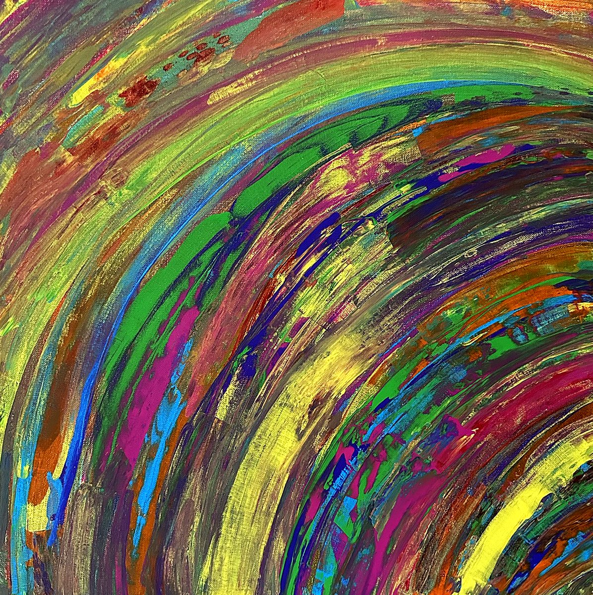 One Orbit. The full spectrum swept across a square in broad arcs.