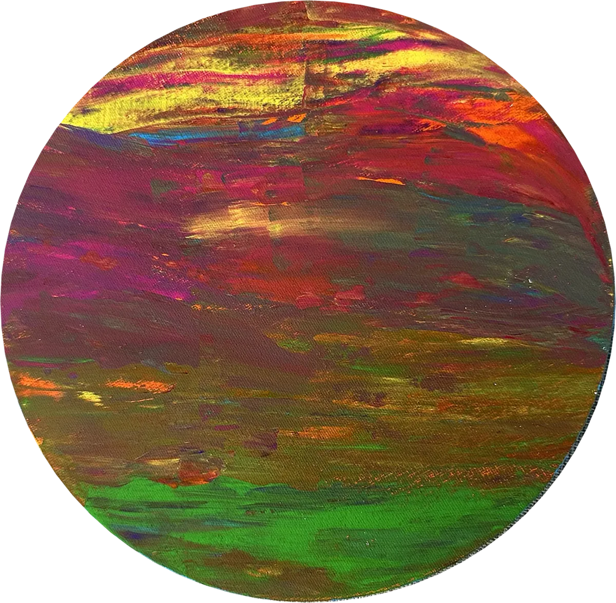 Home. The only world with a horizon: pink and gold sky over green ground. The most like home.